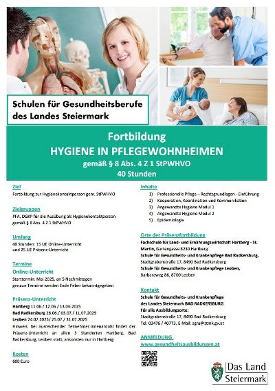 Hygiene in Pflegewohnheimen Bad Radkersburg